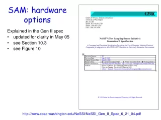 SAM: hardware options