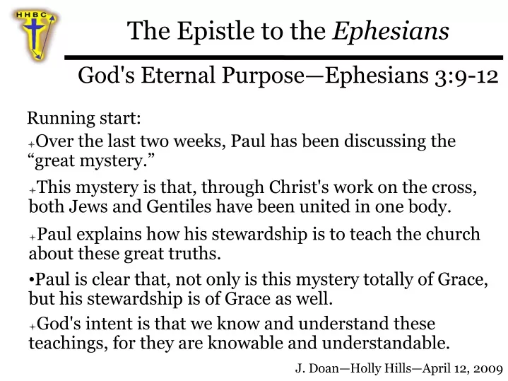 the epistle to the ephesians