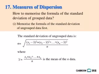 17. Measures of Dispersion