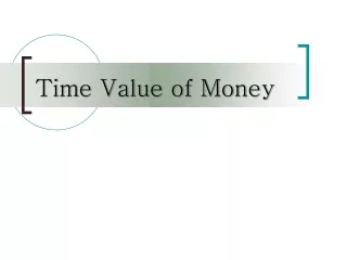 Time Value of Money