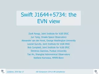 Swift J1644+5734: the EVN view Zsolt Paragi, Joint  Institute for  VLBI ERIC