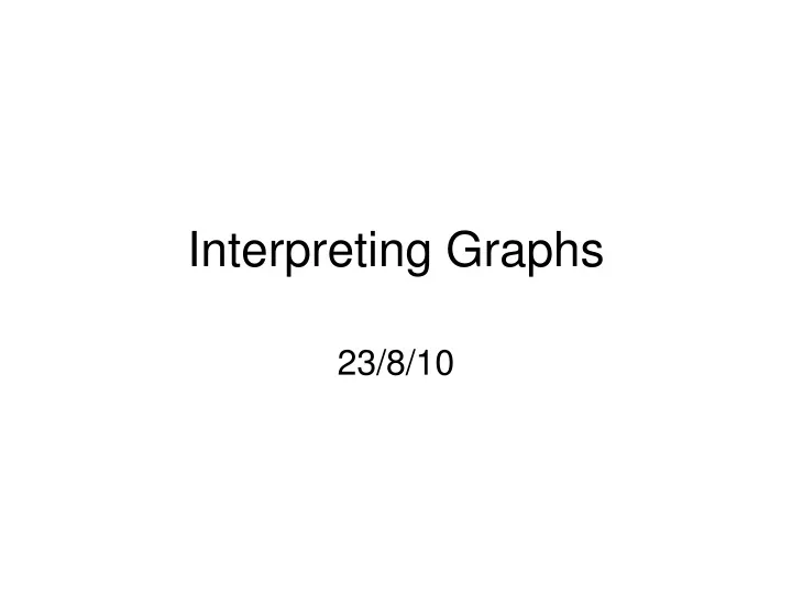 interpreting graphs