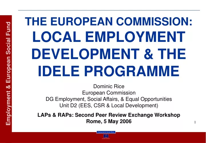the european commission local employment