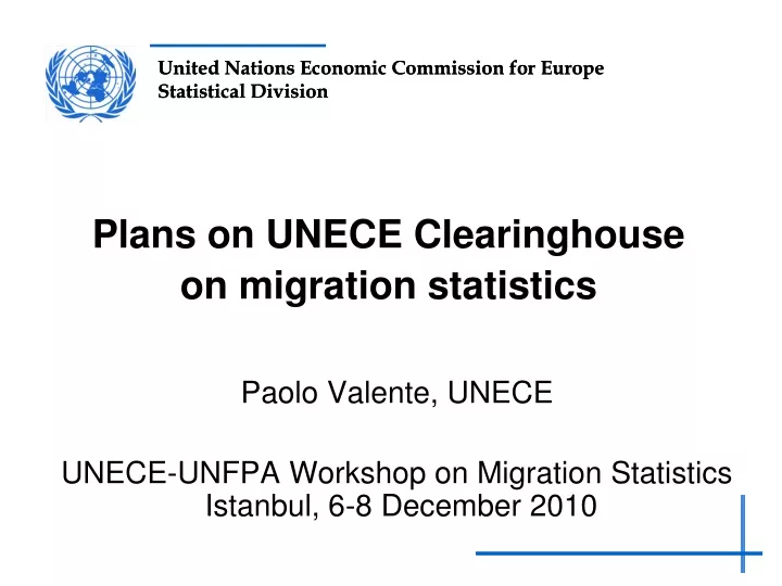 plans on unece clearinghouse on migration statistics