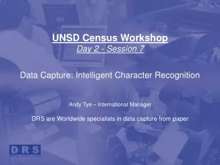 UNSD Census Workshop Day 2 - Session 7 Data Capture: Intelligent Character Recognition