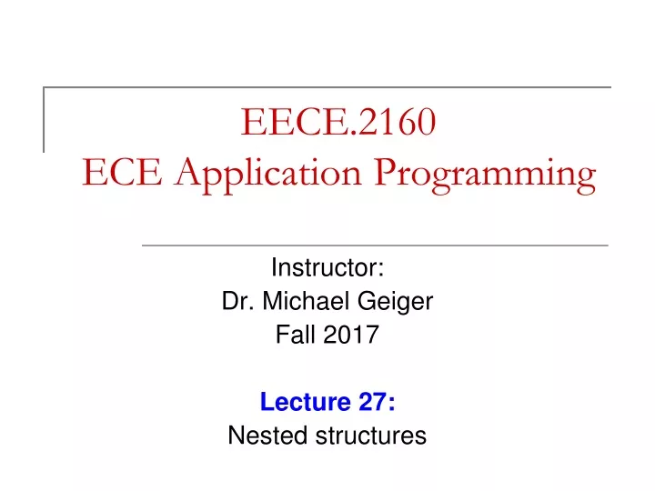 eece 2160 ece application programming