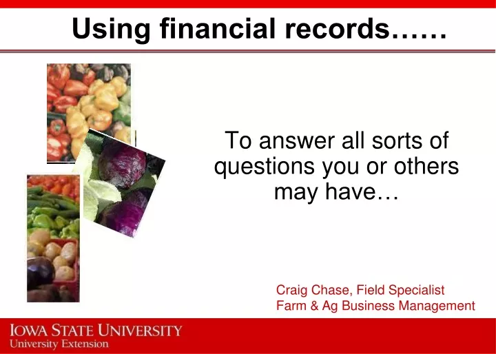 using financial records