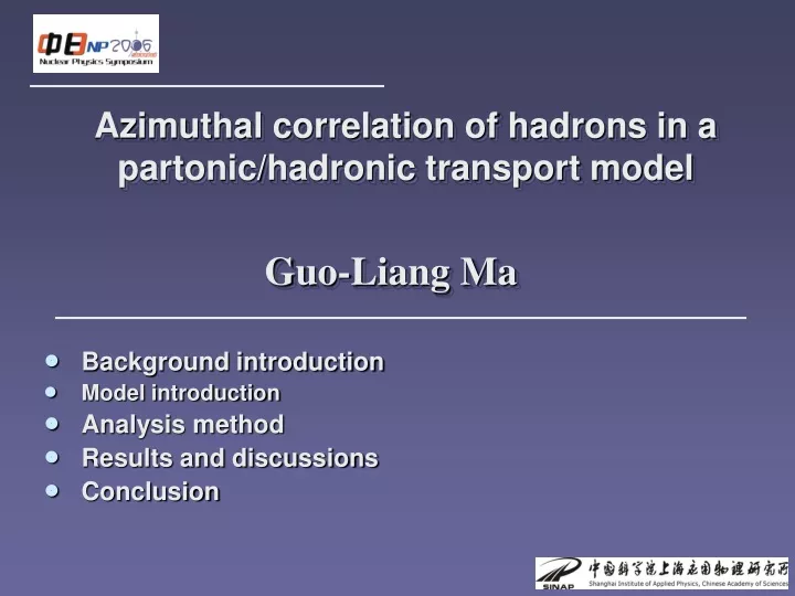azimuthal correlation of hadrons in a partonic