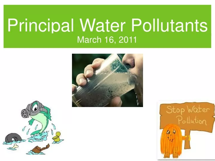 principal water pollutants
