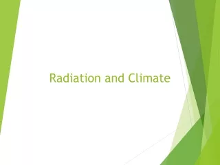 Radiation and Climate