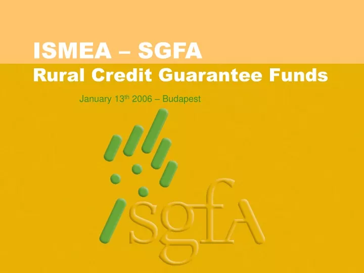 ismea sgfa rural credit guarantee funds