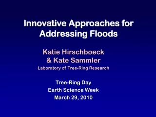 Innovative Approaches for Addressing Floods