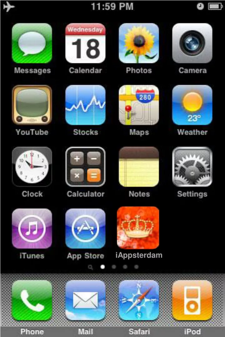 home screen this is a default iphone home screen