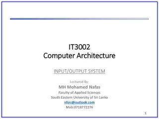 IT3002 Computer Architecture