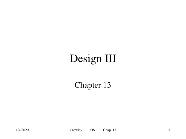 design iii