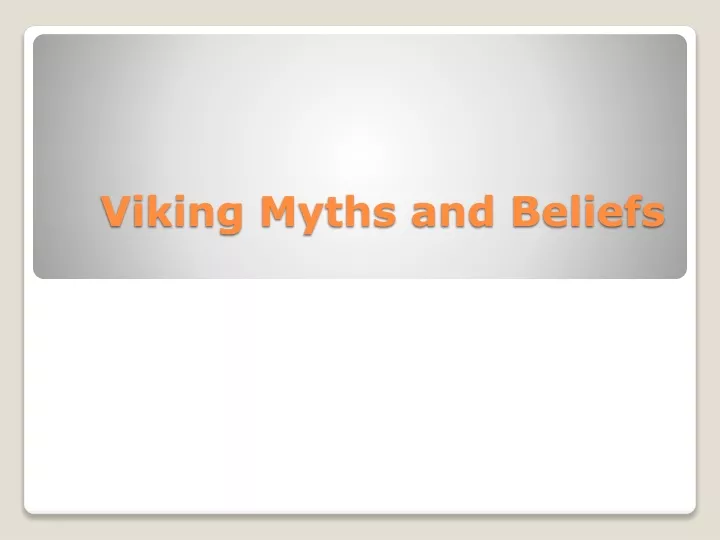 viking myths and beliefs