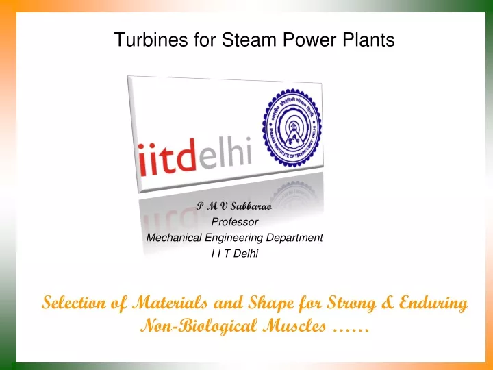 turbines for steam power plants