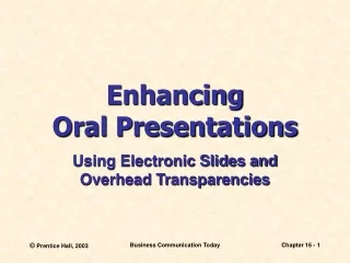 Enhancing  Oral Presentations