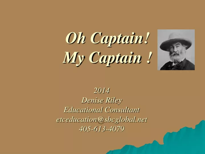 oh captain my captain