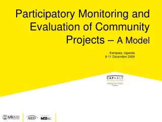 Participatory Monitoring and Evaluation of Community Projects –  A Model