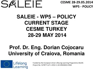 CESME 28-29.05.2014      WP5  - POLICY