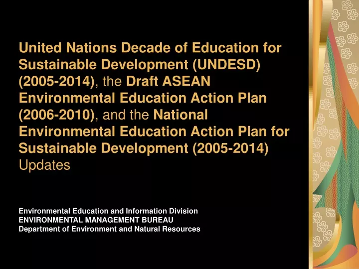 united nations decade of education