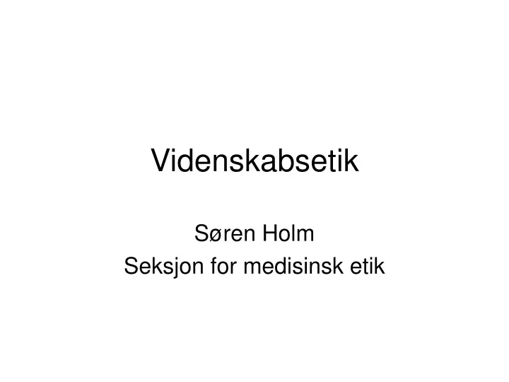 videnskabsetik