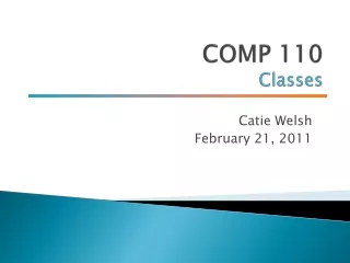 COMP 110 Classes