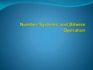 Number Systems and Bitwise Operation