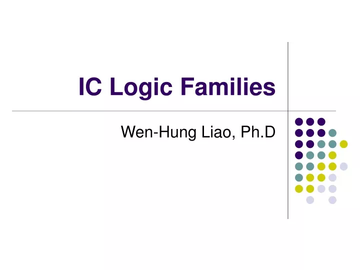 ic logic families