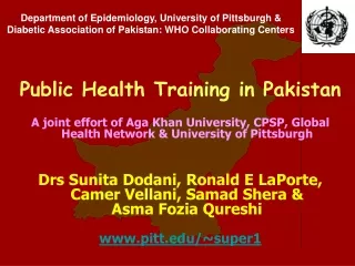 Public Health Training in Pakistan
