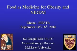 Food as Medicine for Obesity and NIDDM