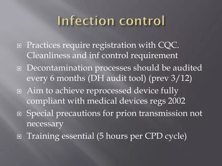 infection control