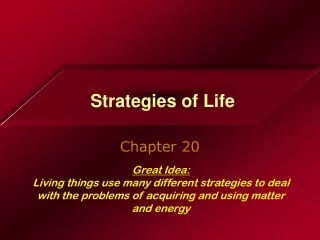 Strategies of Life