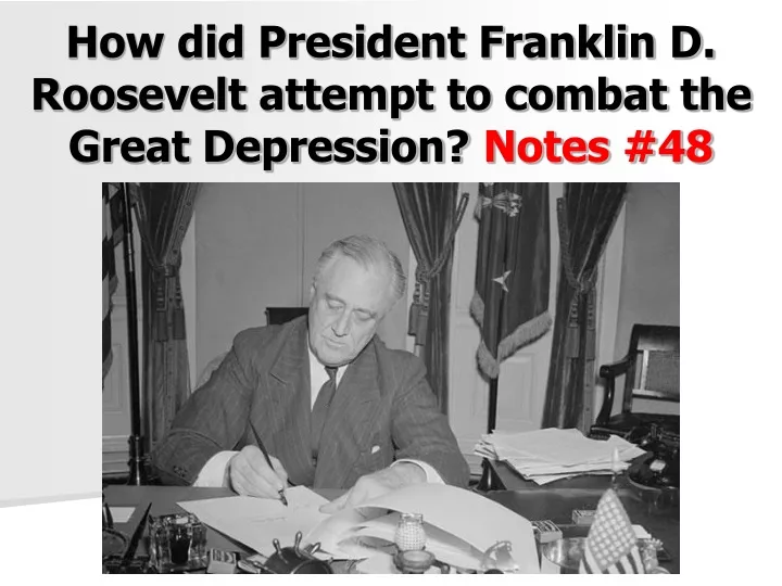 how did president franklin d roosevelt attempt