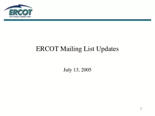 ERCOT Mailing List Updates