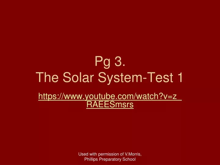pg 3 the solar system test 1