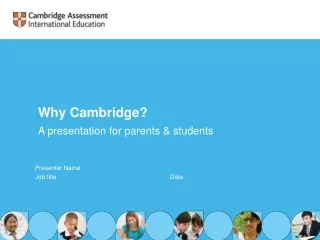 Why Cambridge?