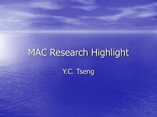 MAC Research Highlight