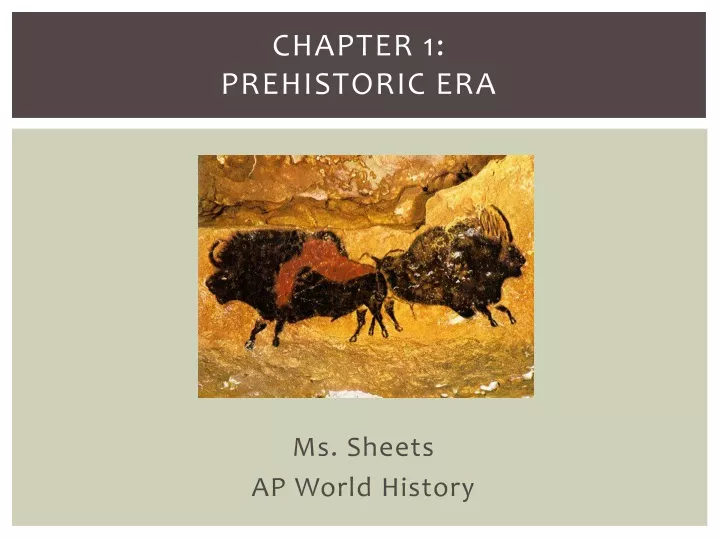 chapter 1 prehistoric era