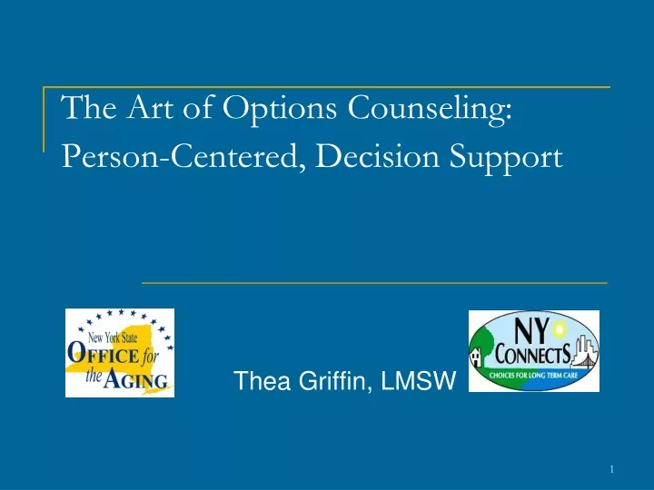 the art of options counseling person centered decision support