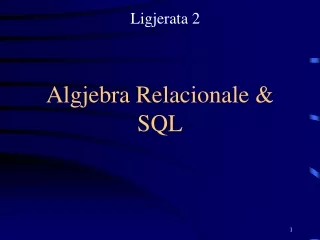 Algjebra Relacionale &amp; SQL