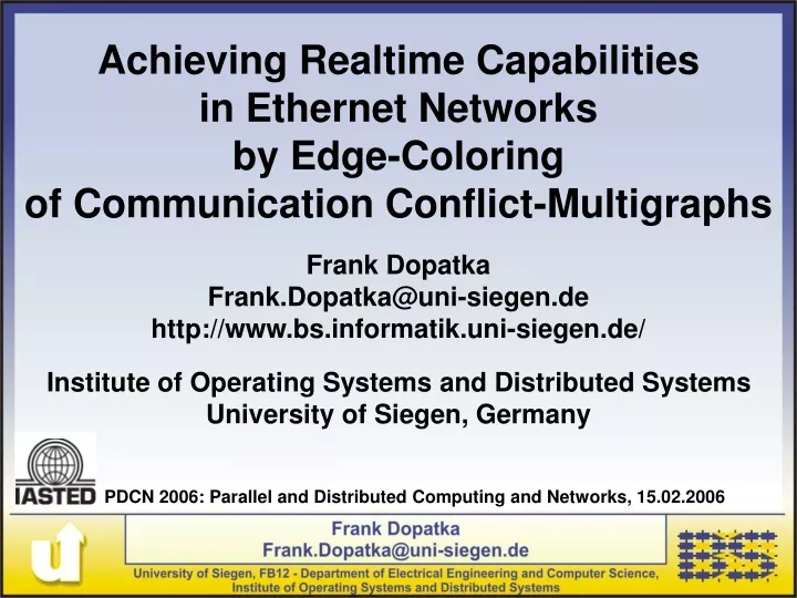 achieving realtime capabilities in ethernet