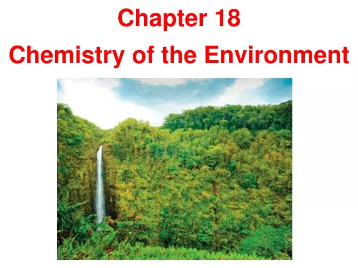 chapter 18 chemistry of the environment