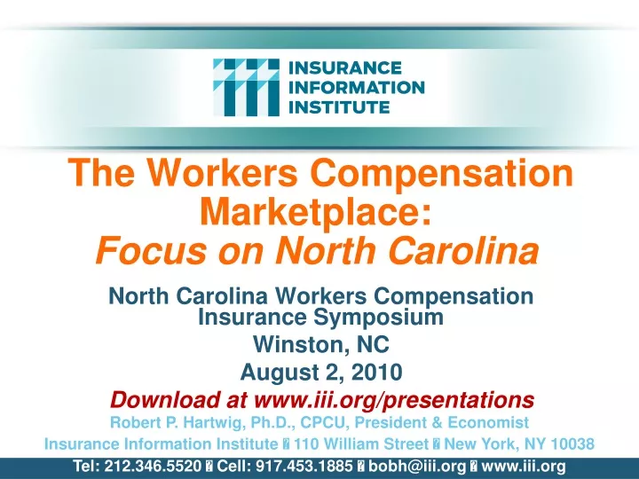 the workers compensation marketplace focus on north carolina