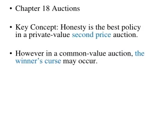 Chapter 18 Auctions
