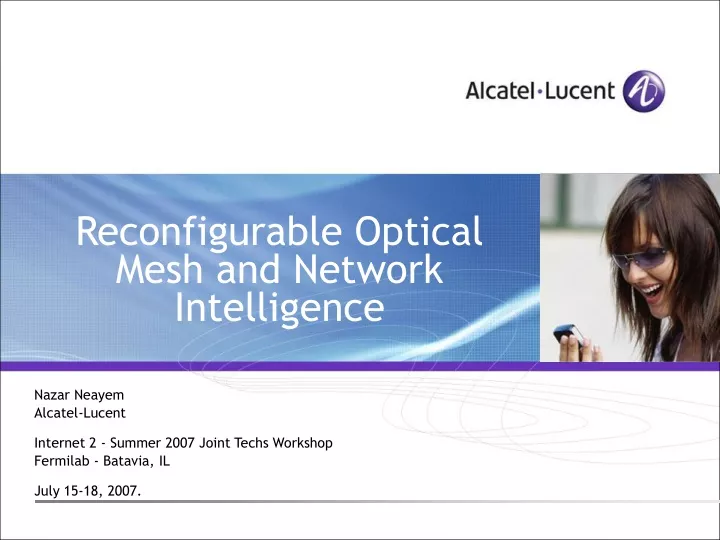 reconfigurable optical mesh and network intelligence