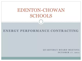 EDENTON-CHOWAN SCHOOLS