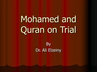 Mohamed and Quran on Trial