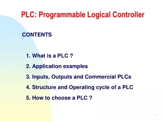 PLC: Programmable Logical Controller